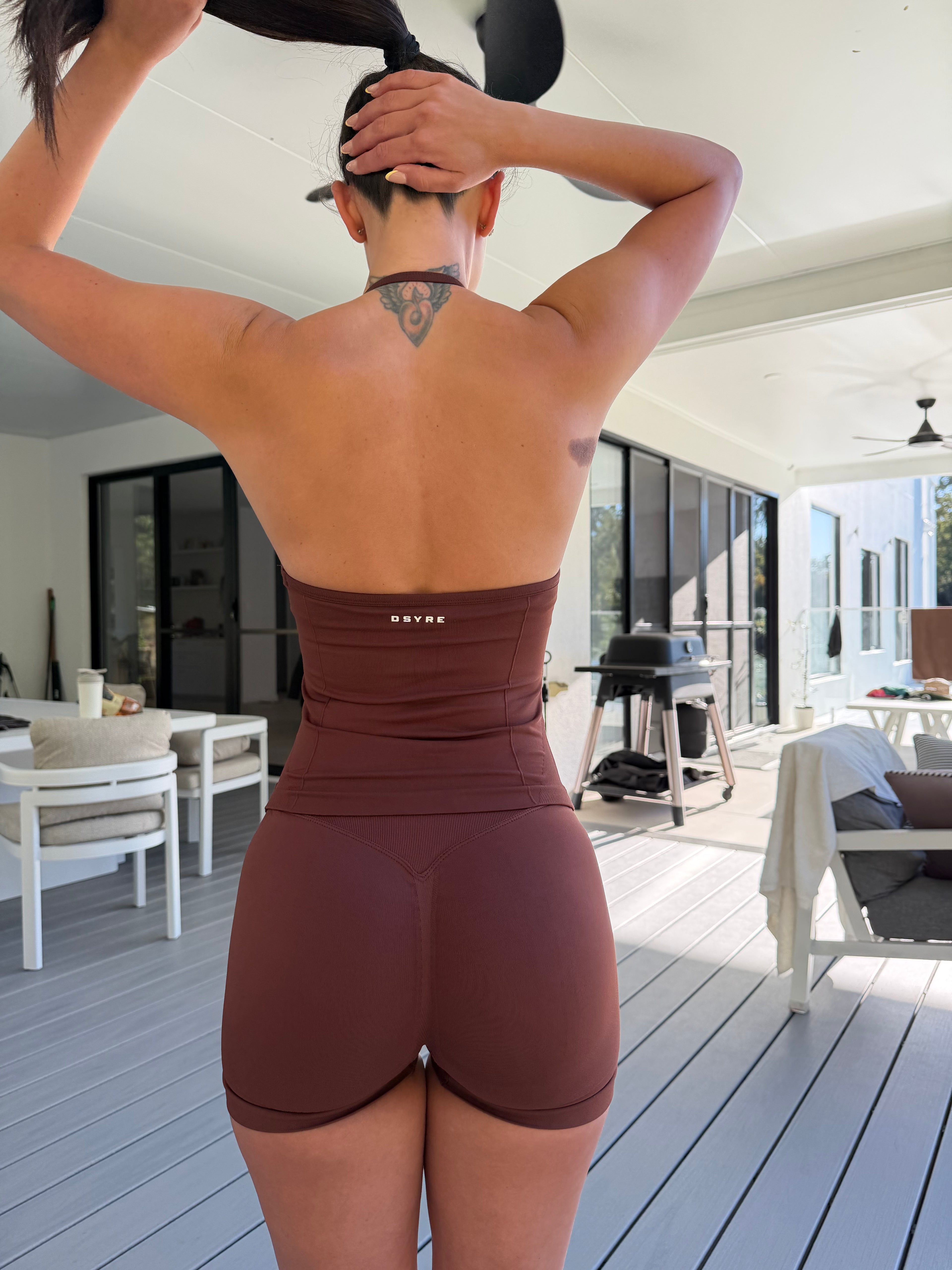 Goddess Halter Tank - Chocolate