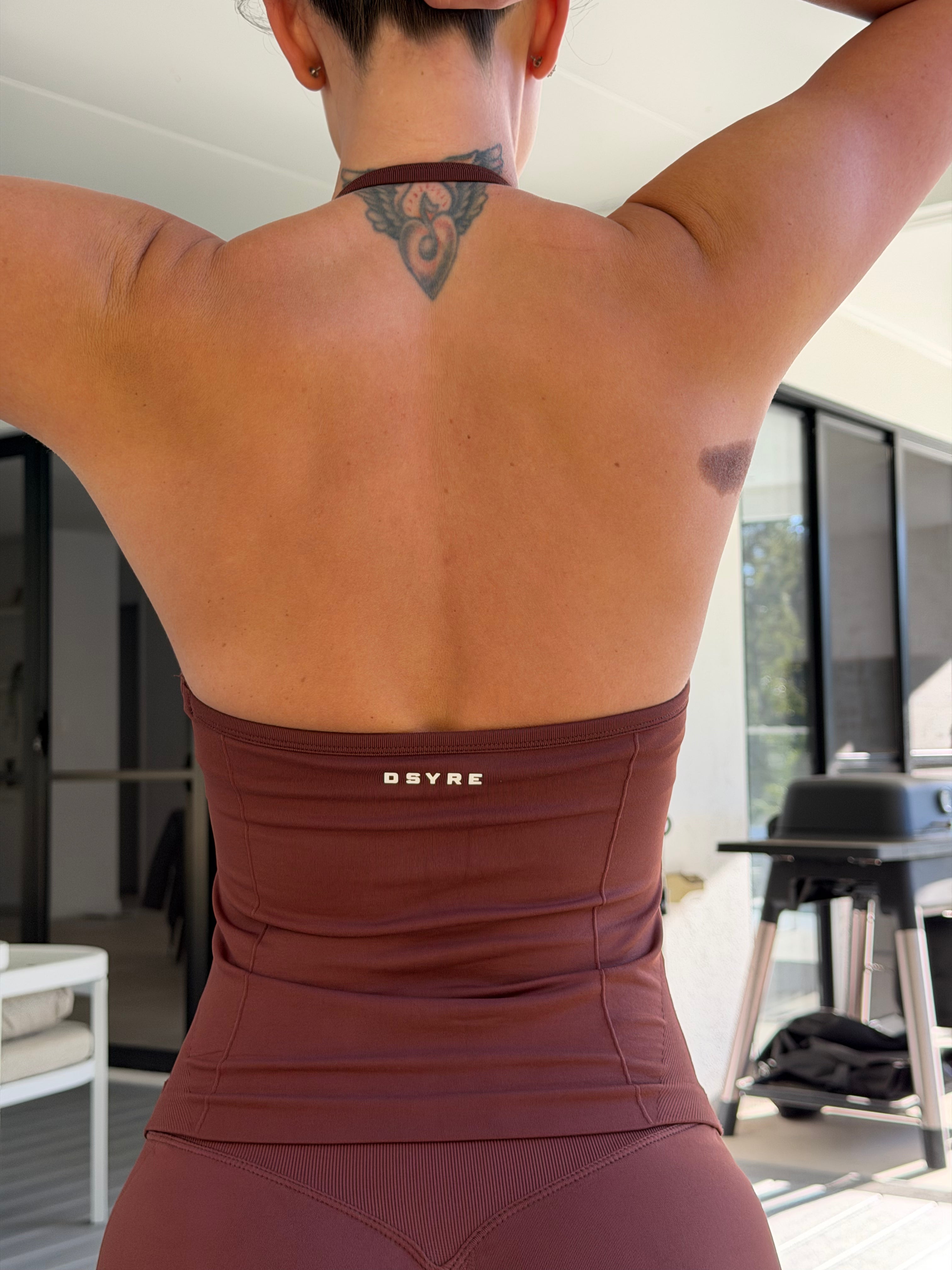 Goddess Halter Tank - Chocolate